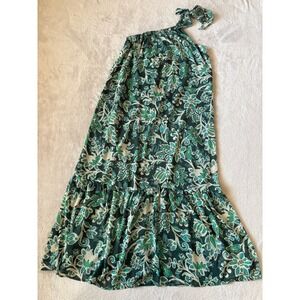 LOFT Green Floral Maxi Dress